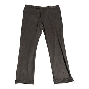 Zanella Mens 42 Noah Wool Trousers Hemmed Gray Stretch 42x29‎ *See Description*